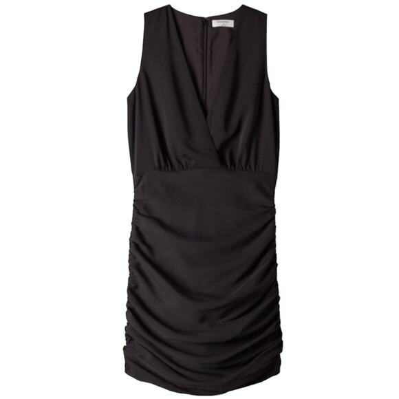 Aritzia Babaton Black Viva Ruched Mini Dress - Picture 2 of 12